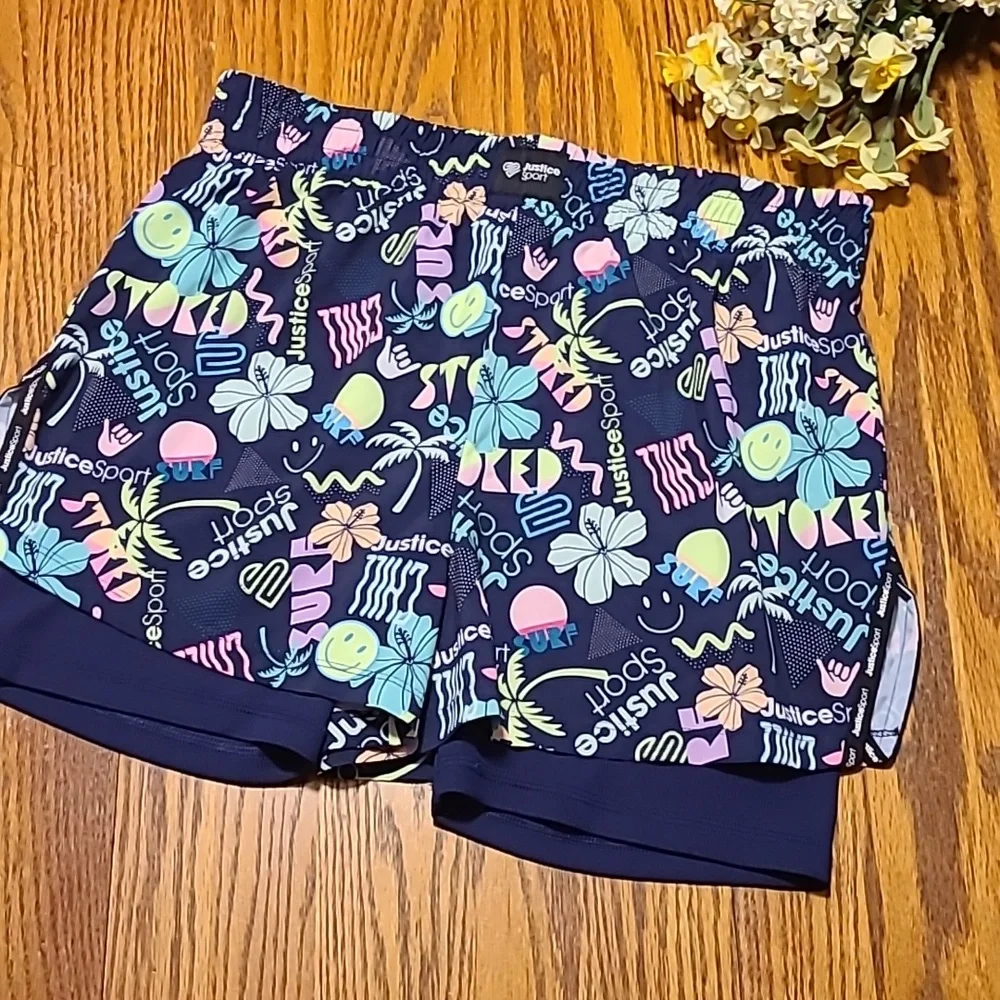Justice Athletic Sport Double Shorts - Girls XXL Plus